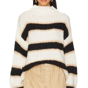 Revolve Cozy Striped Turtleneck Sweater